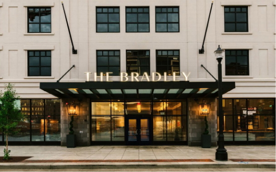 The Bradley hotel entrance